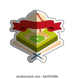 Baseball sport game icon vector illustration graphic design