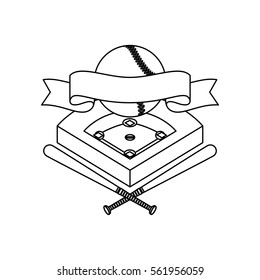 Baseball sport game icon vector illustration graphic design