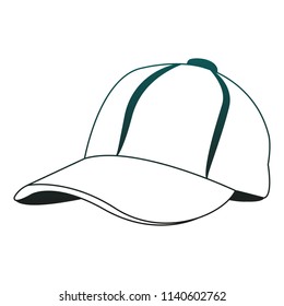 Baseball sport hat blue lines