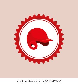 baseball sport hat icon vector illustration graphic design