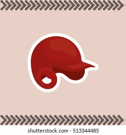 baseball sport hat icon vector illustration graphic design