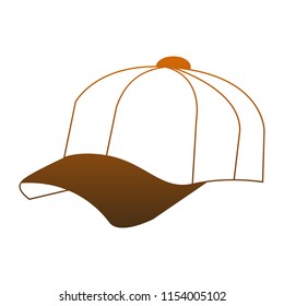 Baseball sport hat orange lines