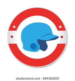 baseball sport helmet emblem icon