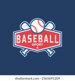 Baseball sport logo design emblem badge