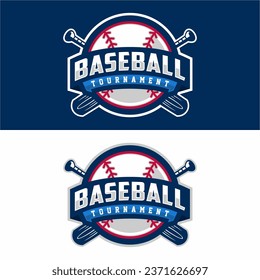 Baseball sport logo design vector illustration