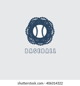 Baseball sport logo design vector.