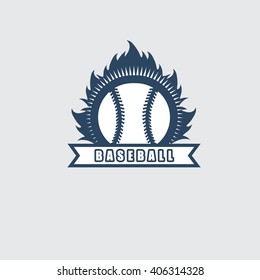 Baseball sport logo design vector.