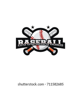 Baseball sport logo simple team vector