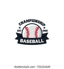 Baseball Circle Stamp Logo Design Ball Stock Vector (Royalty Free ...