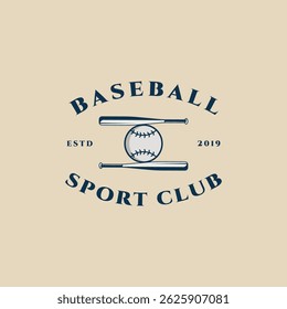 modelo de logotipo de esporte de beisebol, ícone ilustração vetor design gráfico