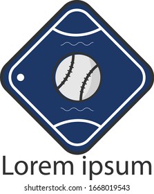 Diseño de vectores con logotipo deportivo de béisbol