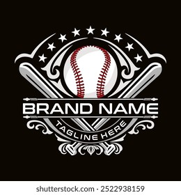 baseball sport logo. with vintage style ornaments. perfect for baseball teams