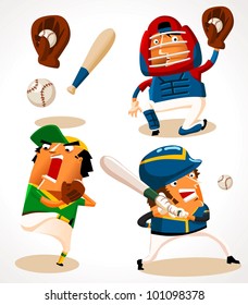 Baseball Sport Player. vector