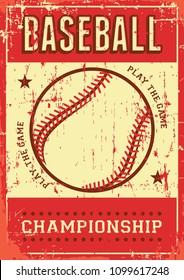 Baseball Sport Retro Pop Art Poster Signage