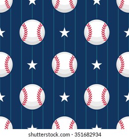 Baseball sport seamless pattern