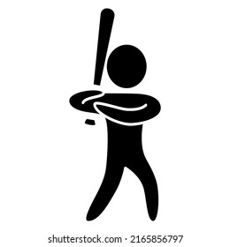 Baseball sport. Summer sports icons, vector pictograms for web, print and other projects. Sports icons for international sports championships or events.