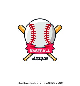 Baseball sport team emblem logo vector