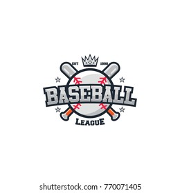 Baseball sport team logo vector