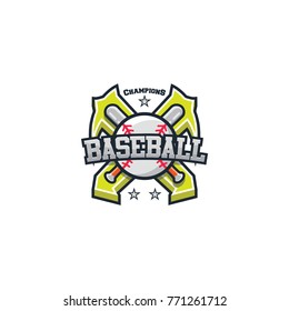 Baseball  sport team logo vector