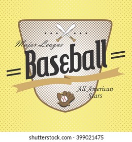 baseball sport theme label