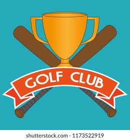 baseball sport with trophy cup