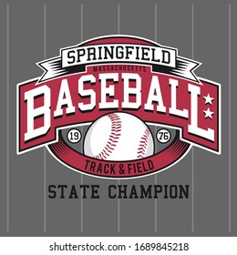 Baseball sport typography, tee shirt graphics, vectors