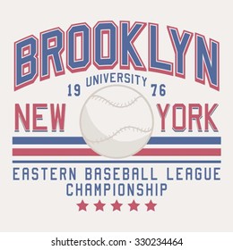 Baseball sport typography, t-shirt graphics, vectors