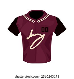 baseball sport uniform with autograph icon