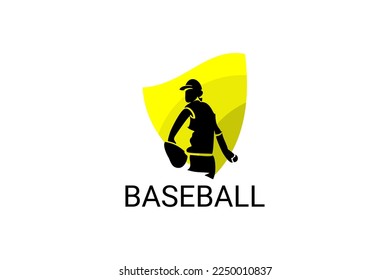 Icono de la línea vectorial del deporte de béisbol. un atleta jugando al béisbol. pictograma deportivo, ilustración vectorial.