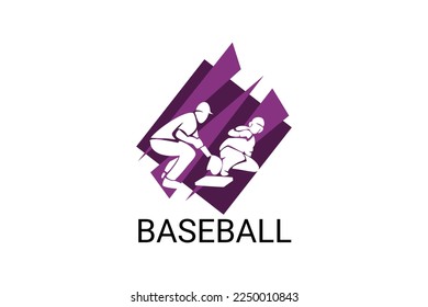 Icono de la línea vectorial del deporte de béisbol. un atleta jugando al béisbol. pictograma deportivo, ilustración vectorial.