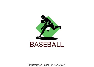 Baseball sport vector line icon. an athlete playing baseball. sport pictogram, vector illustration.