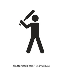 baseball sports athlete illustration, solid, black, vector. suitable for use in websites, apps, applications, and more.