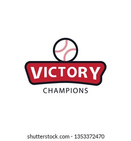 Baseball sports badge champion winner vector isolated