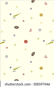 Baseball and Sports ball Pattern. Vector
sports ball background illustration
