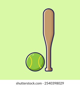 baseball sports equipment illustration. sports equipment vector concept.