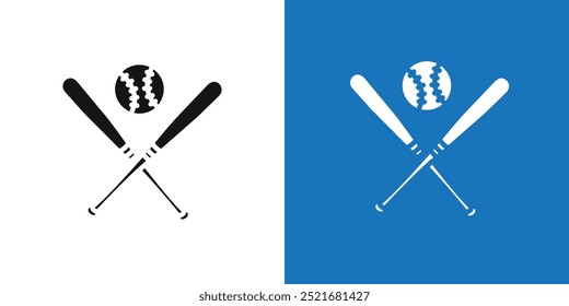 baseball sports icon Flat vector set outline