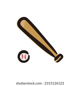 Baseball - Sports icon (Hand-drawn line, colored version)