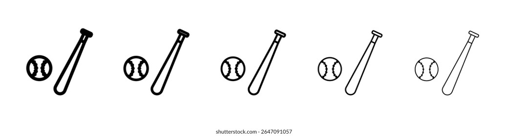 baseball sports icon vector outline symbol or illustration