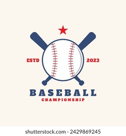 Baseball Sports Logo Illustration Design. Baseball Badges for Team Symbols, or Baseball Championships.