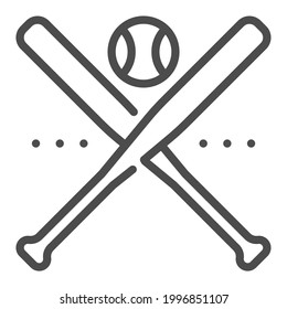 Baseball, square line vector icon.