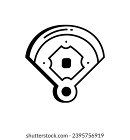 Baseball Stadium icon vector stock illustration