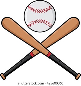 Baseball stick and ball Vector