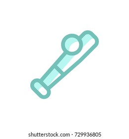 baseball stick icon vector. baseball stick modern style design