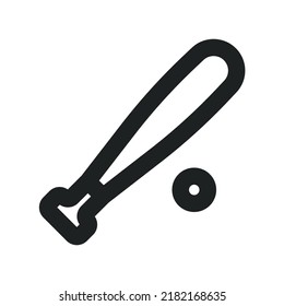 Baseball Stick with Outline Style