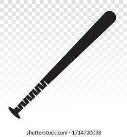 Baseball stick vector flat icon for sports apps or website on a transparent background