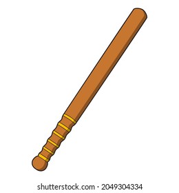 baseball stick vector illustration,isolated on white background,top view