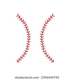 Vector de iconos de los Stitches de Béisbol. Signo de ilustración de béisbol. Símbolo deportivo o logotipo.