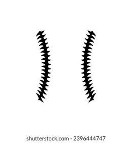 Baseball Stitches icon vector. Baseball illustration sign. Sport symbol or logo.