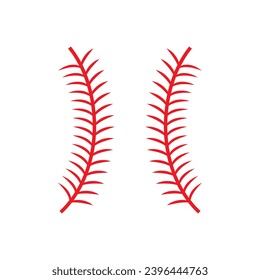 Baseball Stitches icon vector. Baseball illustration sign. Sport symbol or logo.