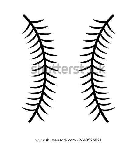 Baseball Stitches icon vector. Baseball illustration sign. Sport symbol or logo.